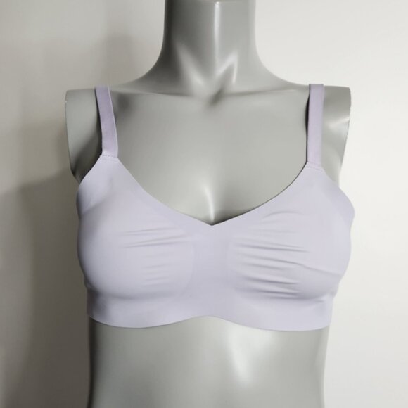 Knix Padded V Neck Thin Strap Bra In Orchid Size 32B - Picture 2 of 11